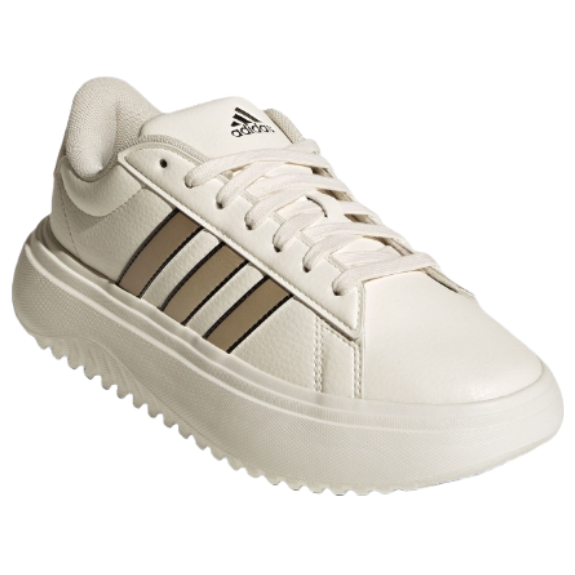 (WMNS) adidas Grand Court Platform Shoes 'Chalk White Cyber Metallic' JS2944