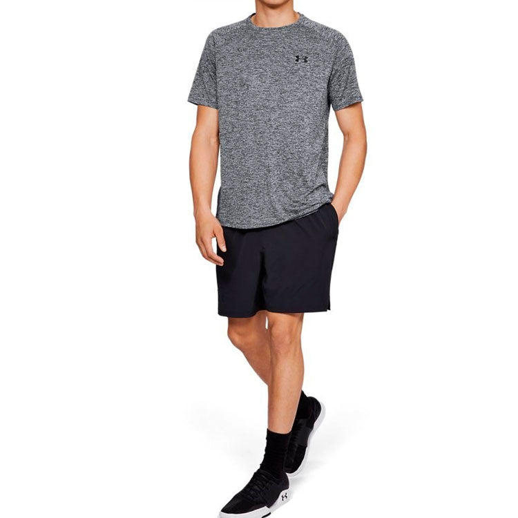 Men's Under Armour Tech 2.0 Training Sports Quick Dry Loose Short Sleeve Gray 1326413-002