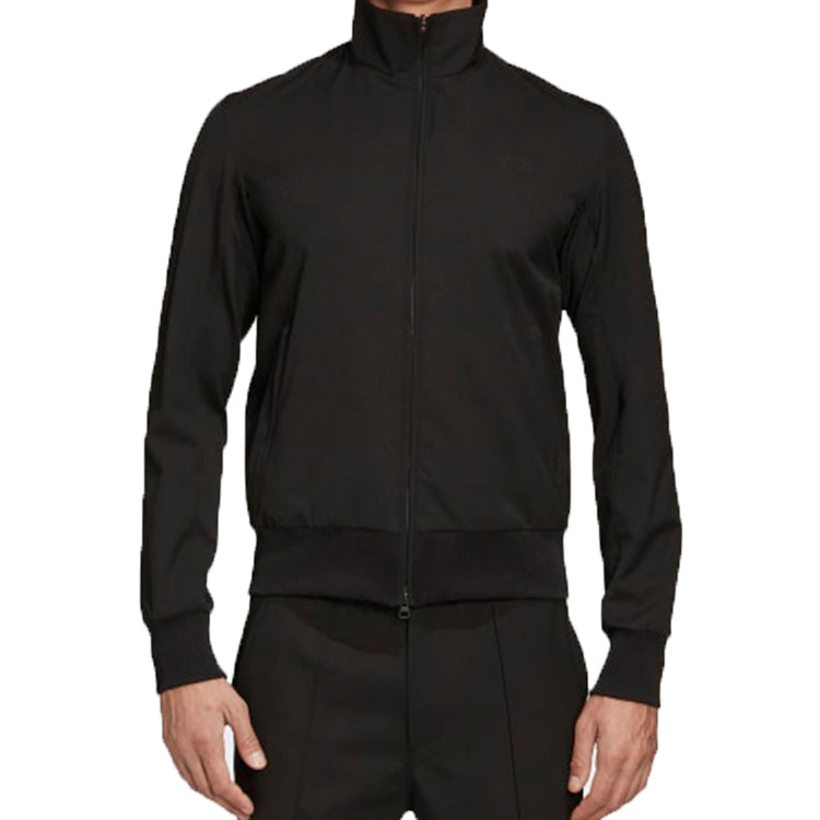 Men's Y-3 Embroidered Long Sleeves Jacket Black FS3329