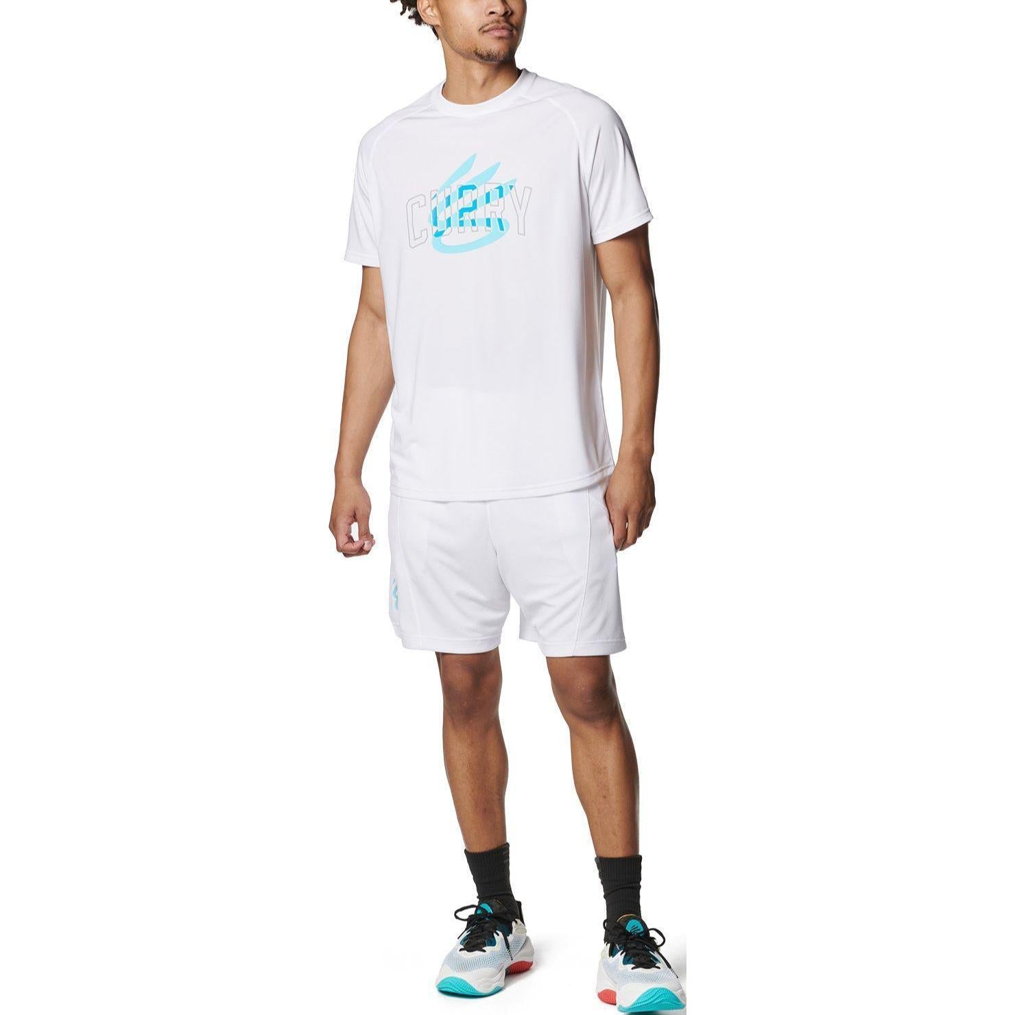 Under Armour Curry Logo T-shirt 'White' 1387586-100