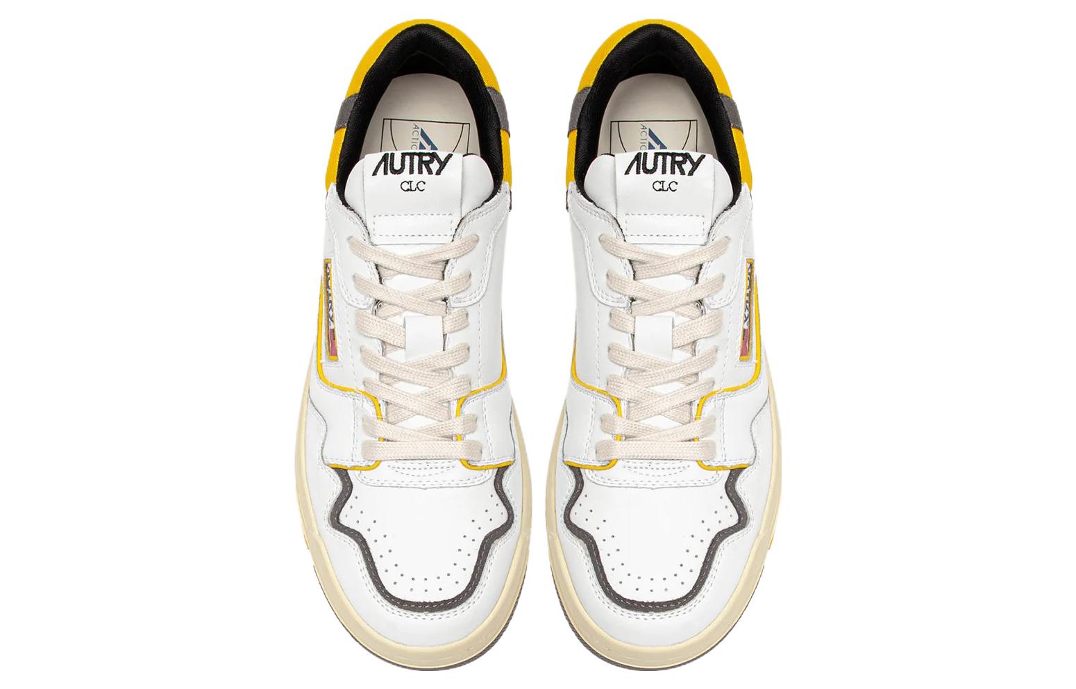 Autry CLC Leather Sneakers 'White Black Yellow' ROLM-MM10