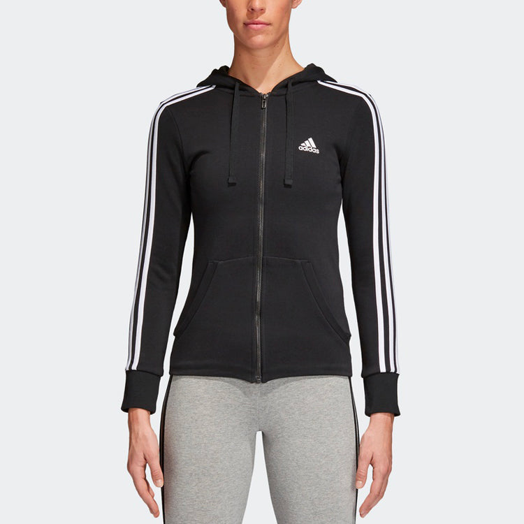 (WMNS) adidas Hooded Track Jacket Black S97065