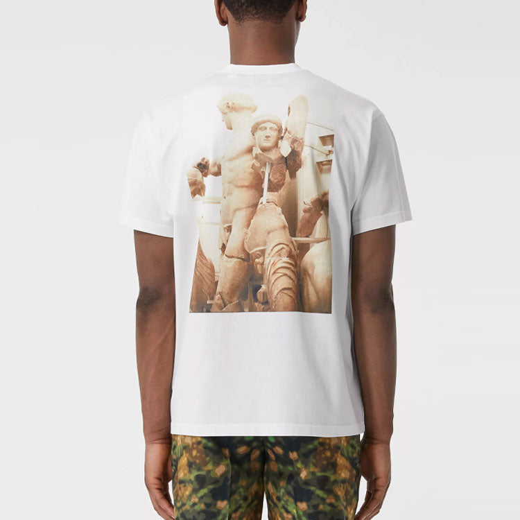 Burberry SS21 Statue Printing Cotton Male White 80439731