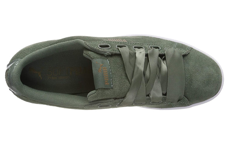 (WMNS) PUMA Suede Heart Vr Sneakers Green/White 365111-01