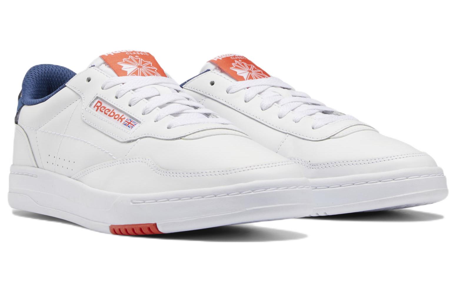 Reebok Court Peak Low Top Casual Skate Shoes Unisex White Orange 'White' GW7560