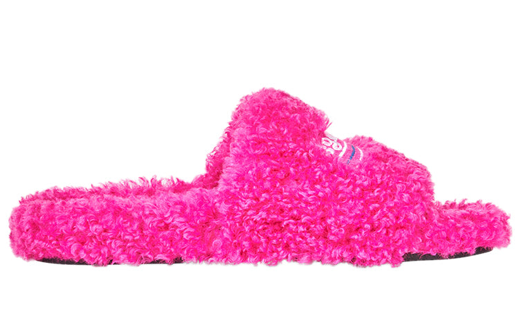 (WMNS) Balenciaga Furry Slides 'Pink' 654261W2DO15096