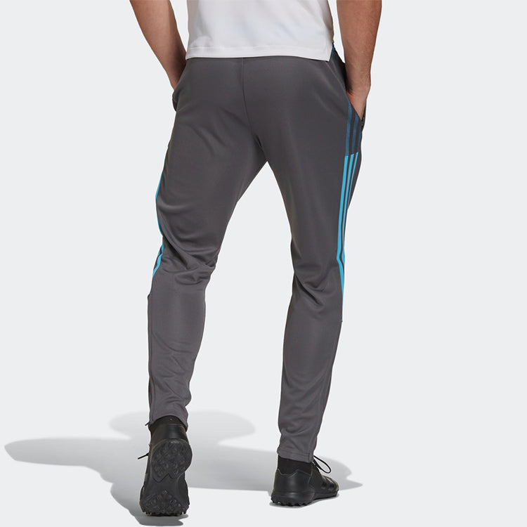 adidas Side Stripe Zipper Logo Sports Pants Gray GL0050