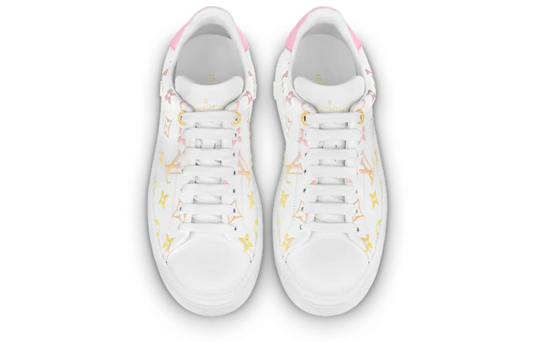 (WMNS) LOUIS VUITTON Time Out Sneakers 'White with Orange Ombre Monogram' 1A8SZG