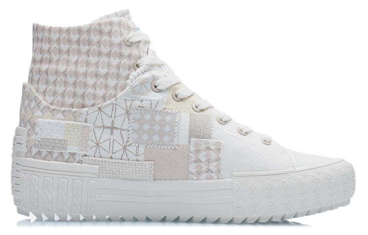 Li-Ning CF WuXing Canvas Hi Shoes 'White Grey' AGCR490-3