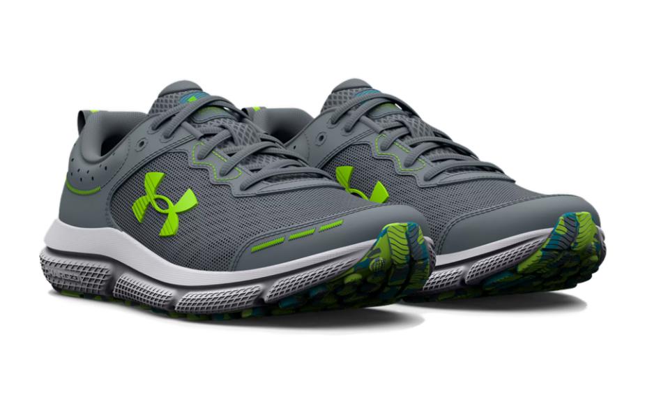 (GS) Under Armour Assert 10 AC Wide 'Gravel Lime Surge' 3026185-101