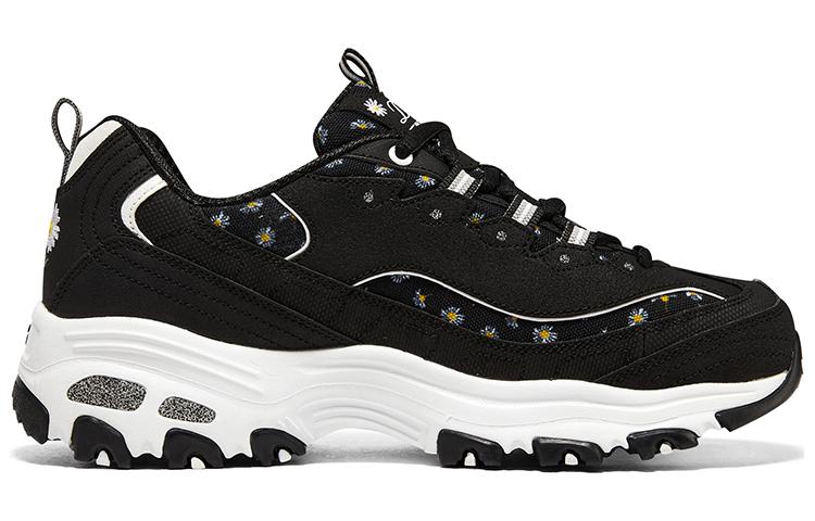 (WMNS) Skechers D'lites 1.0 Sneakers 'Black' 896180-BKW