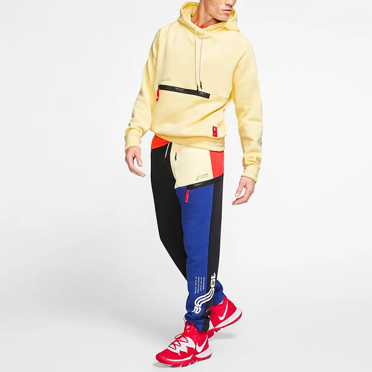 Nike Kyrie Zipper Pocket raglan sleeve Basketball Sports Pullover Yellow BV9297-746