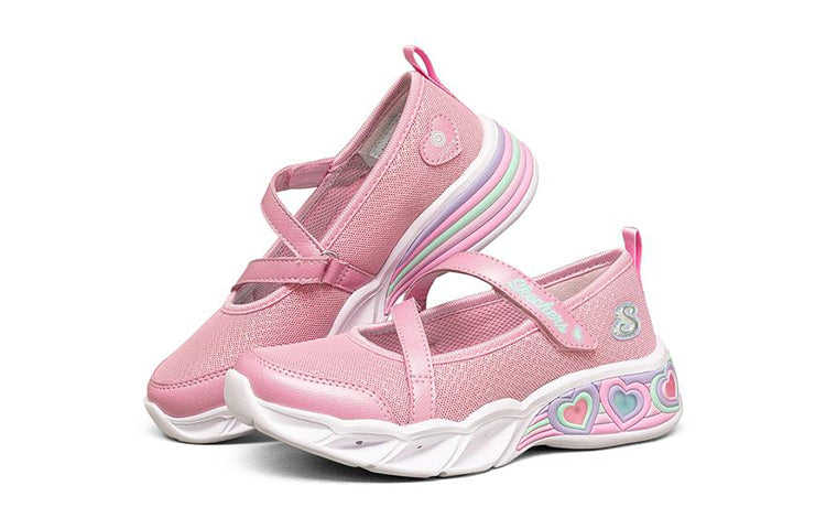(GS) Skechers Sweetheart Lights 'Pink White' 302303L-PNK