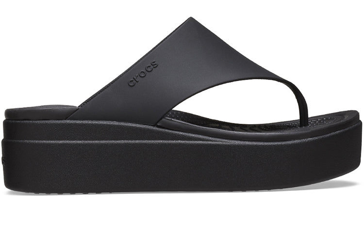 (WMNS) Crocs Brooklyn Flip 'Black' 208727-001