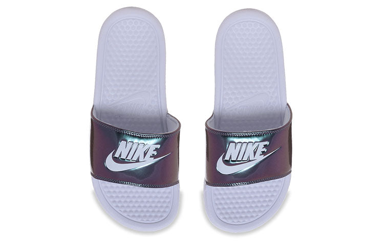 (WMNS) Nike Benassi JDI Print 'Purple White' 618919-107