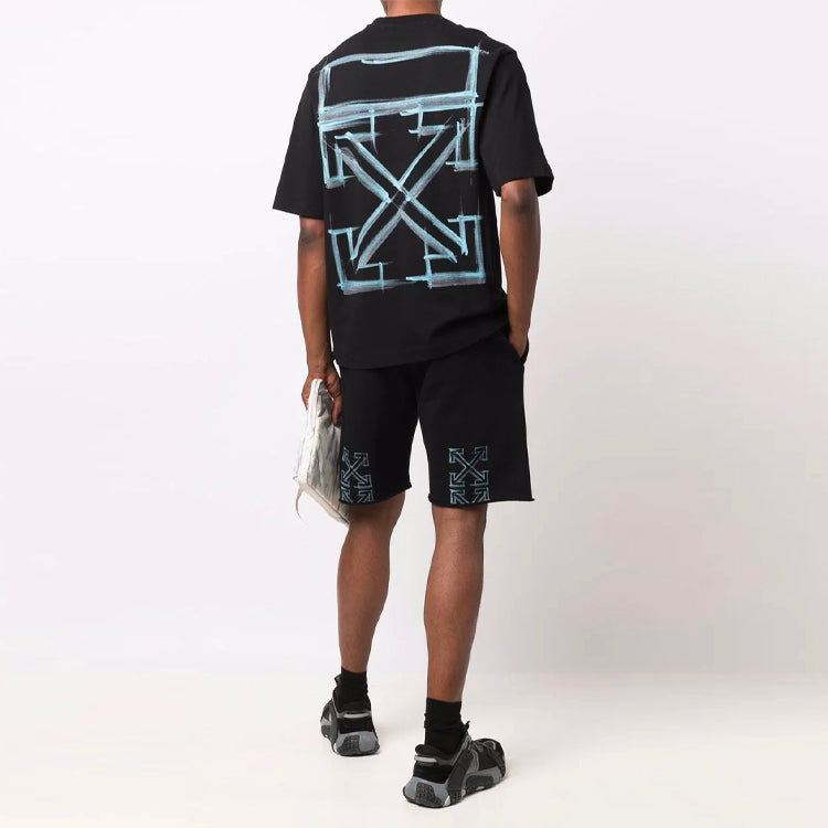 Off-White FW21 Logo Sports Shorts Version Black OMCI006F21FLE0071084