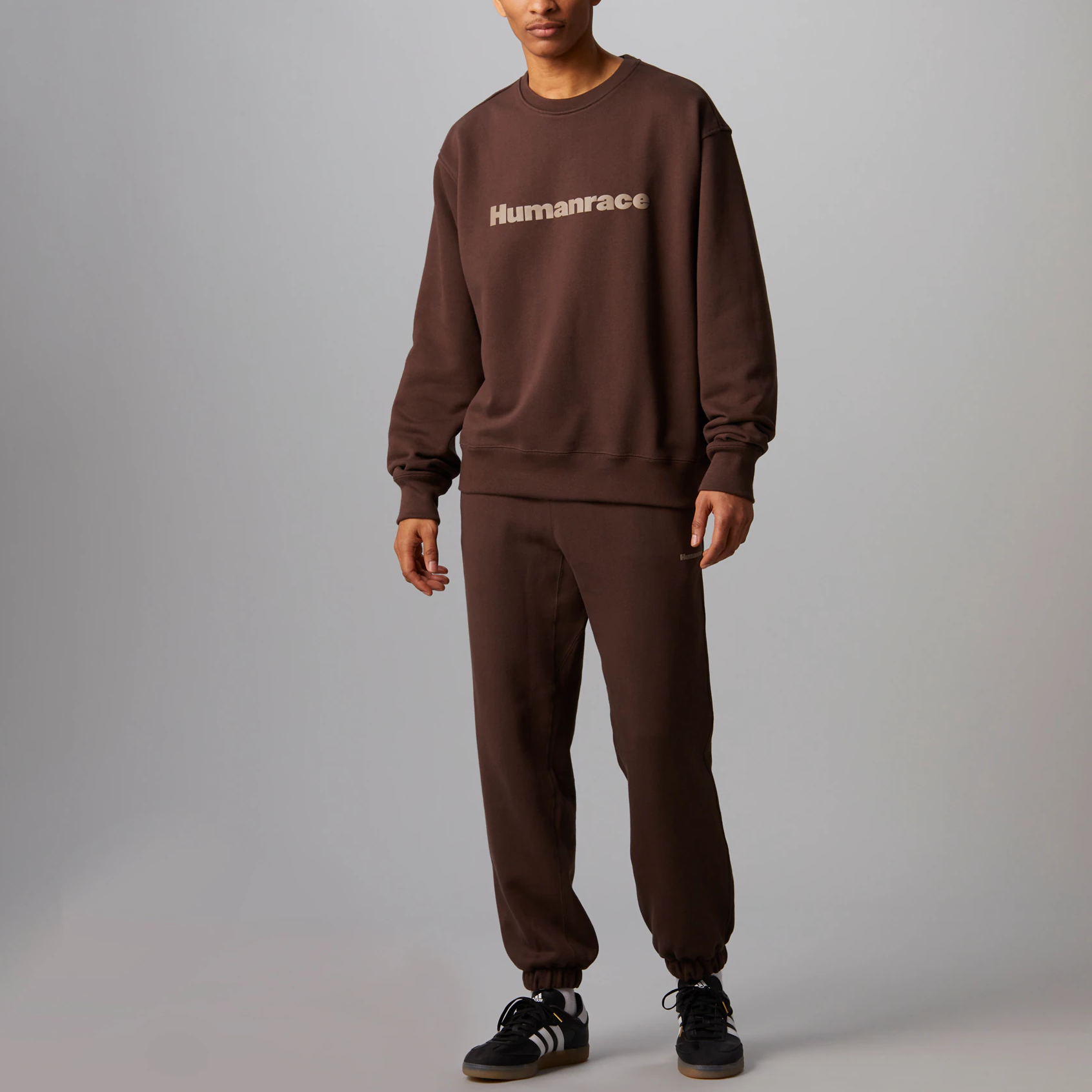 adidas x Pharrell Humanrace Logo Sweatshirt 'Brown' HI5541