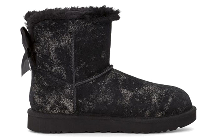(WMNS) UGG Mini Bailey Bow Glimmer Black 1125795-BLK