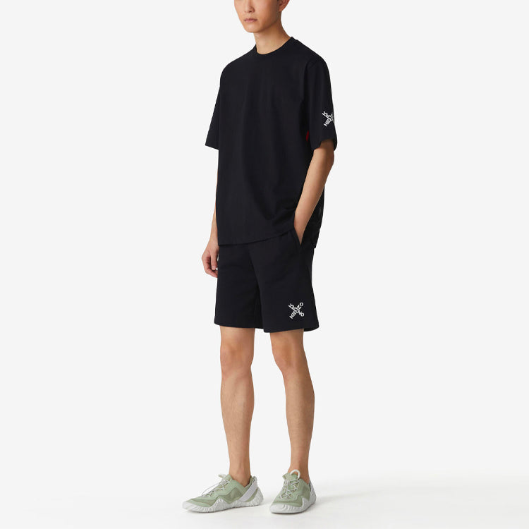 Men's KENZO SS21 Logo Stripe Short Sleeve Black FA65TS0574JR-99