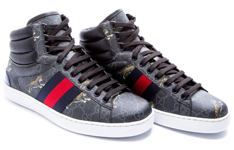 Gucci Ace GG High 'Tiger Logo - Black' 555197-G0K50-1107
