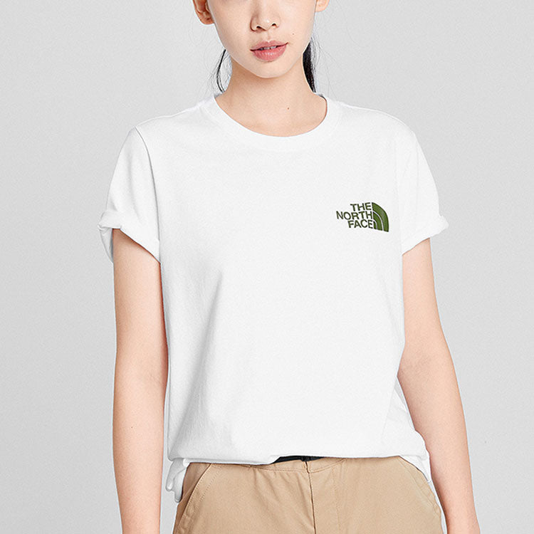THE NORTH FACE Outdoor Breathable Sweat Absorbing Short Sleeve Couple Style White 5B3D-FN4