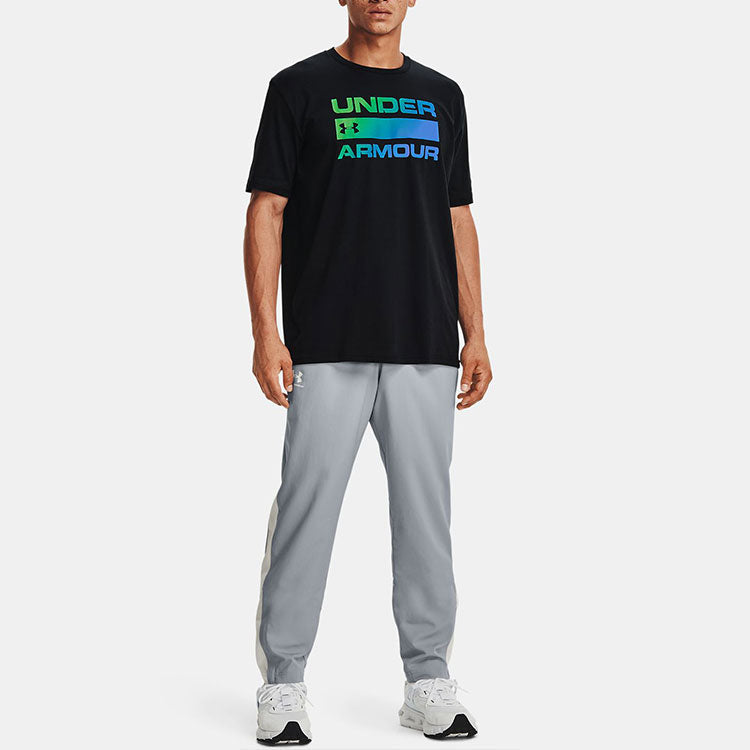 Men's Under Armour Team Issue Wordmark Casual elastic Printing Short Sleeve Black 1329582-004