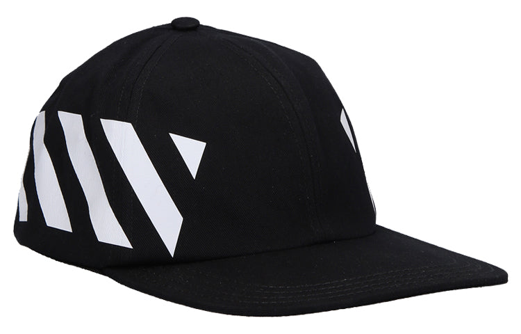 Off-White Stripe Casual Baseball Cap Black OMLB008R204000181001