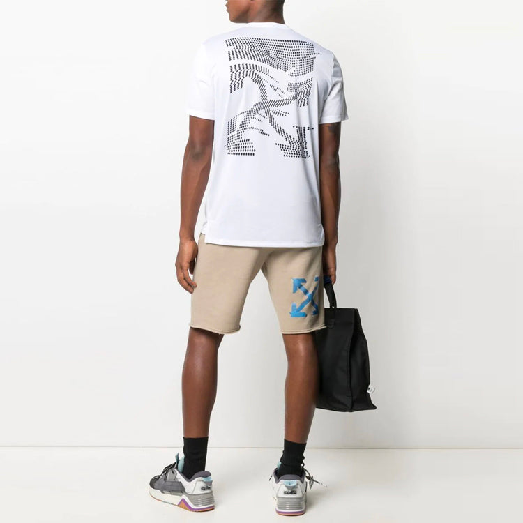 Off-White Pattern Printing Short Sleeve Slim Fit Version White OMVA017V21FAB0020110