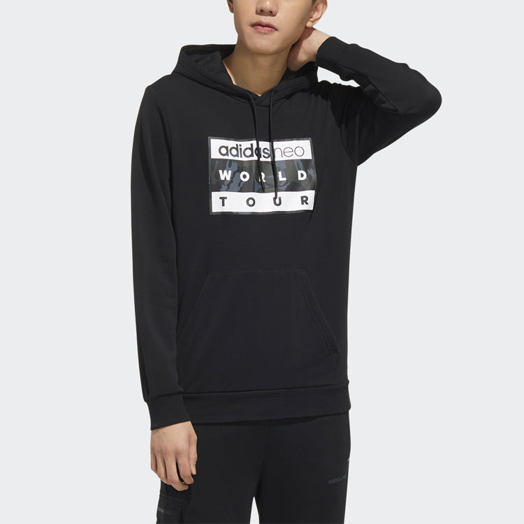 adidas neo M CS Camo HDY Printing Athleisure Casual Sports Black FU1038