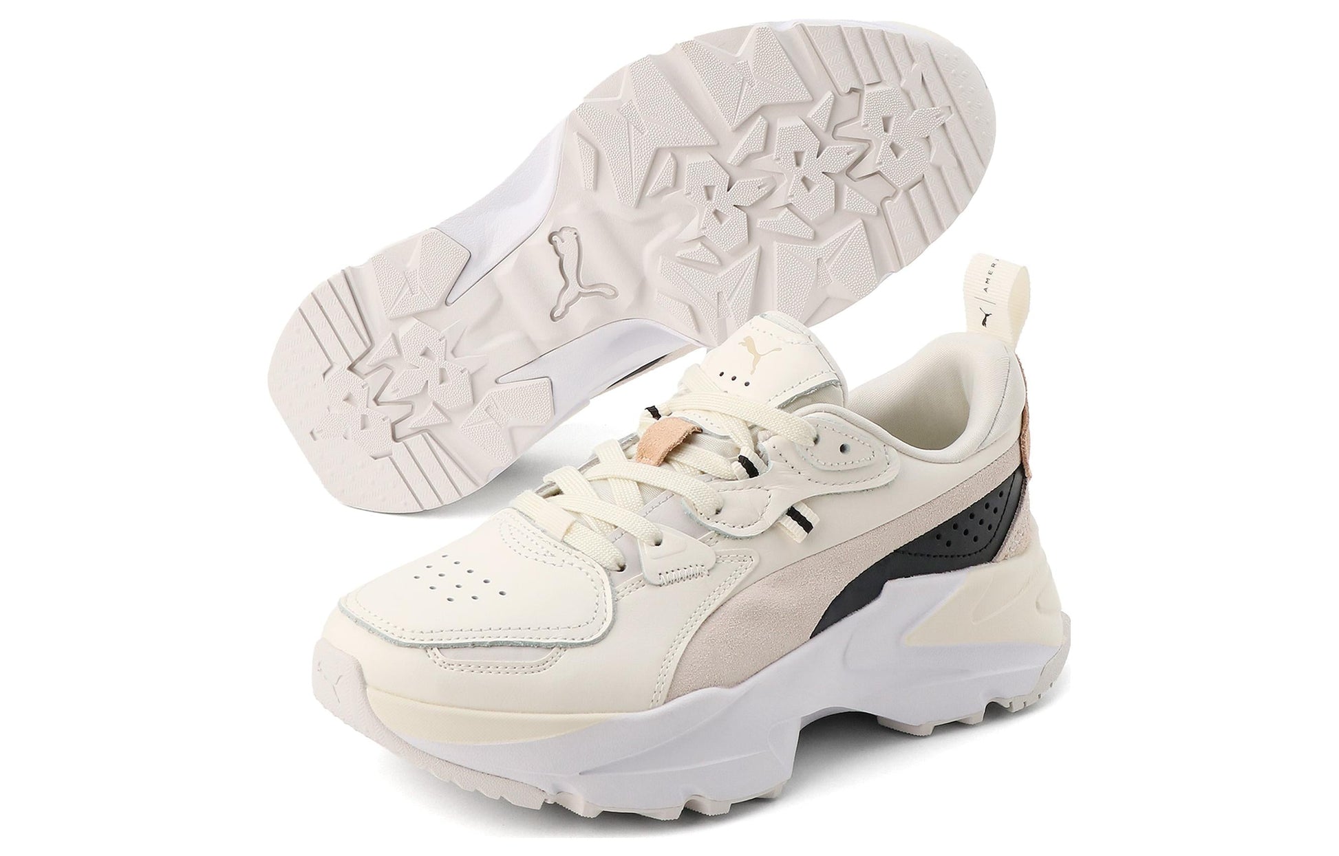 (WMNS) PUMA Orchid x Ameri 'Warm White Black' 393523-01