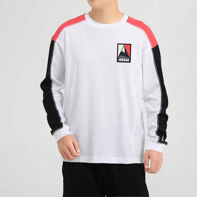 Air Jordan Winter Utility logo Printing Causual Round Collar Male White CT3382-100