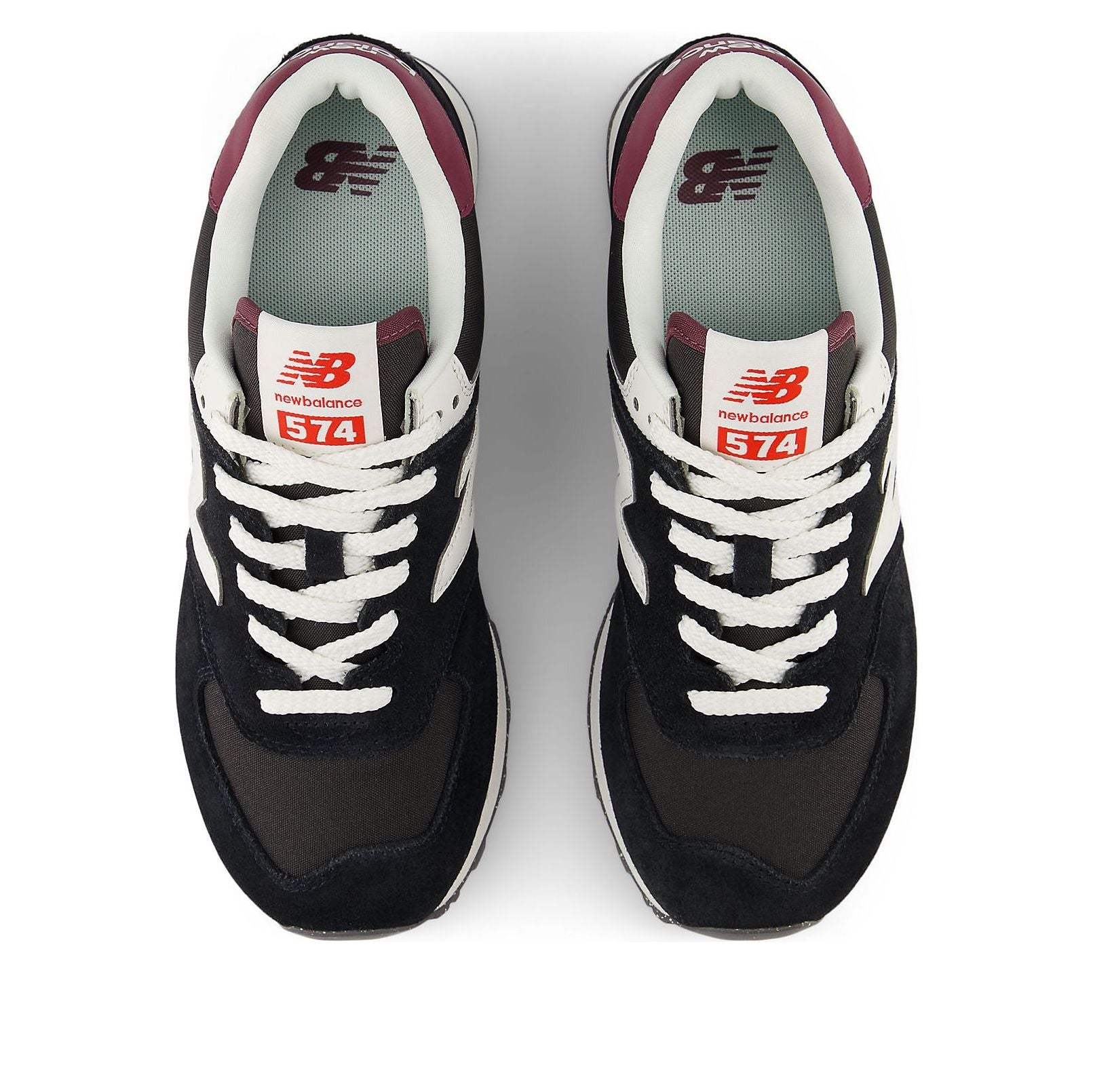 (WMNS) New Balance 574 'Black White Wine Red' WL574WBE