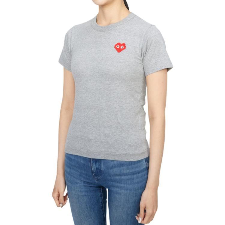 (WMNS) COMME des GARCONS PLAY FW25 x Invader T-Shirt 'Gray' AZ-T321-051-2