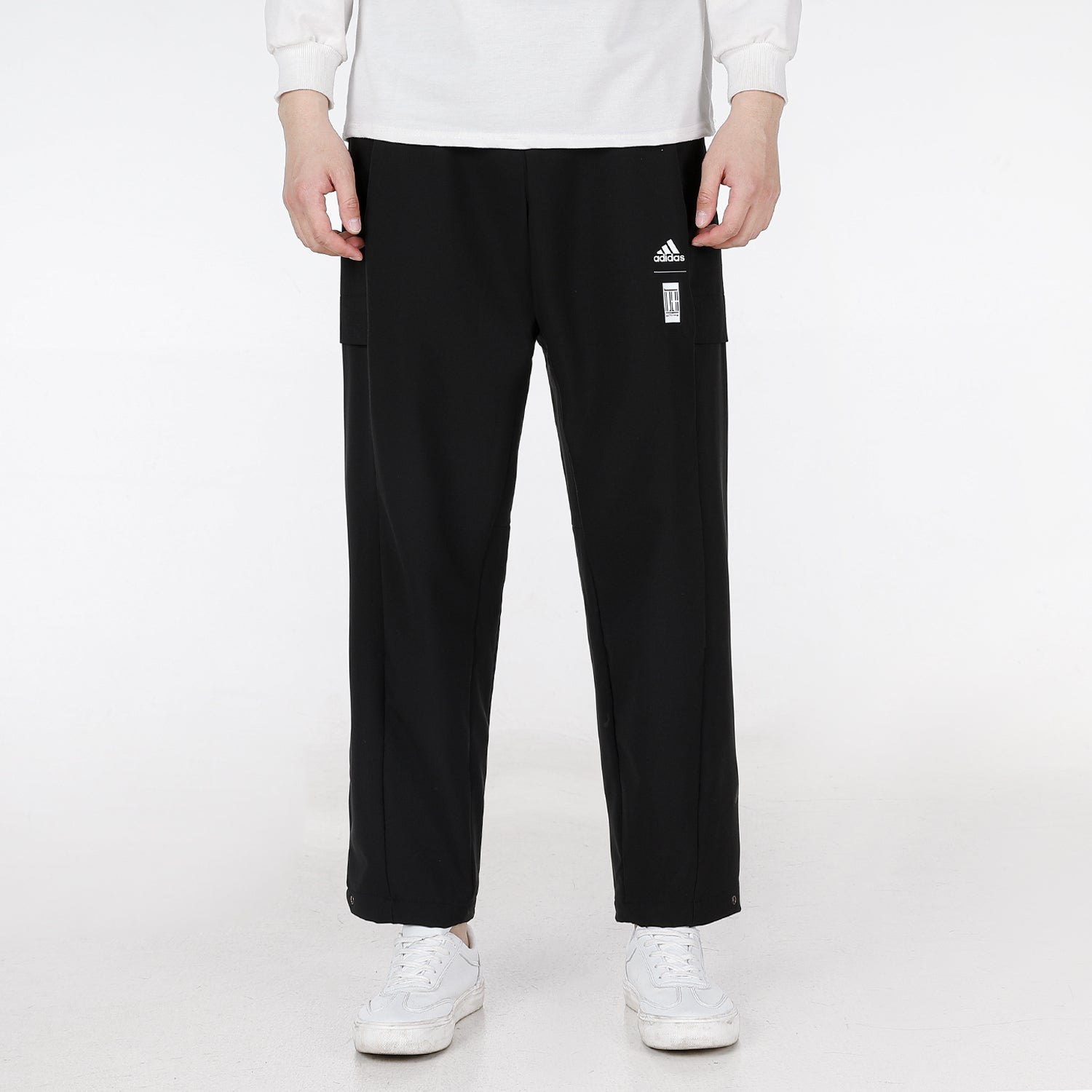 Men's adidas Wj Xia Pnt Martial Arts Series Woven Loose Lacing Sports Pants/Trousers/Joggers Black HE5129