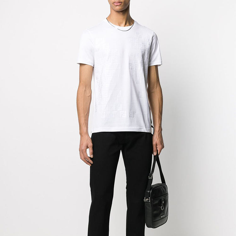 Men's FENDI F Short Sleeve White FY0894AAODF0QA0