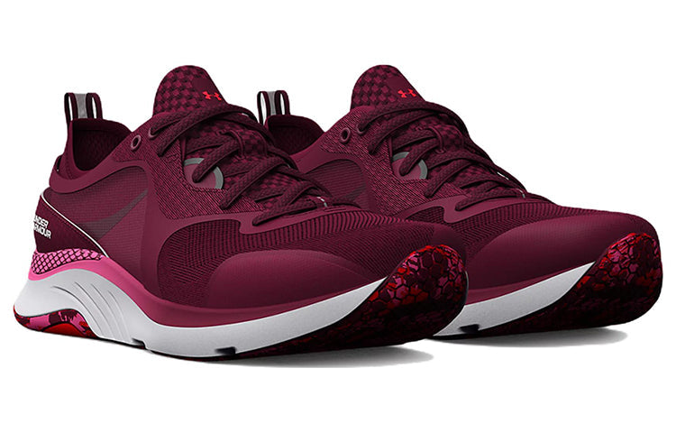 (WMNS) Under Armour HOVR Omnia Printed 'Dark Cherry' 3025736-600