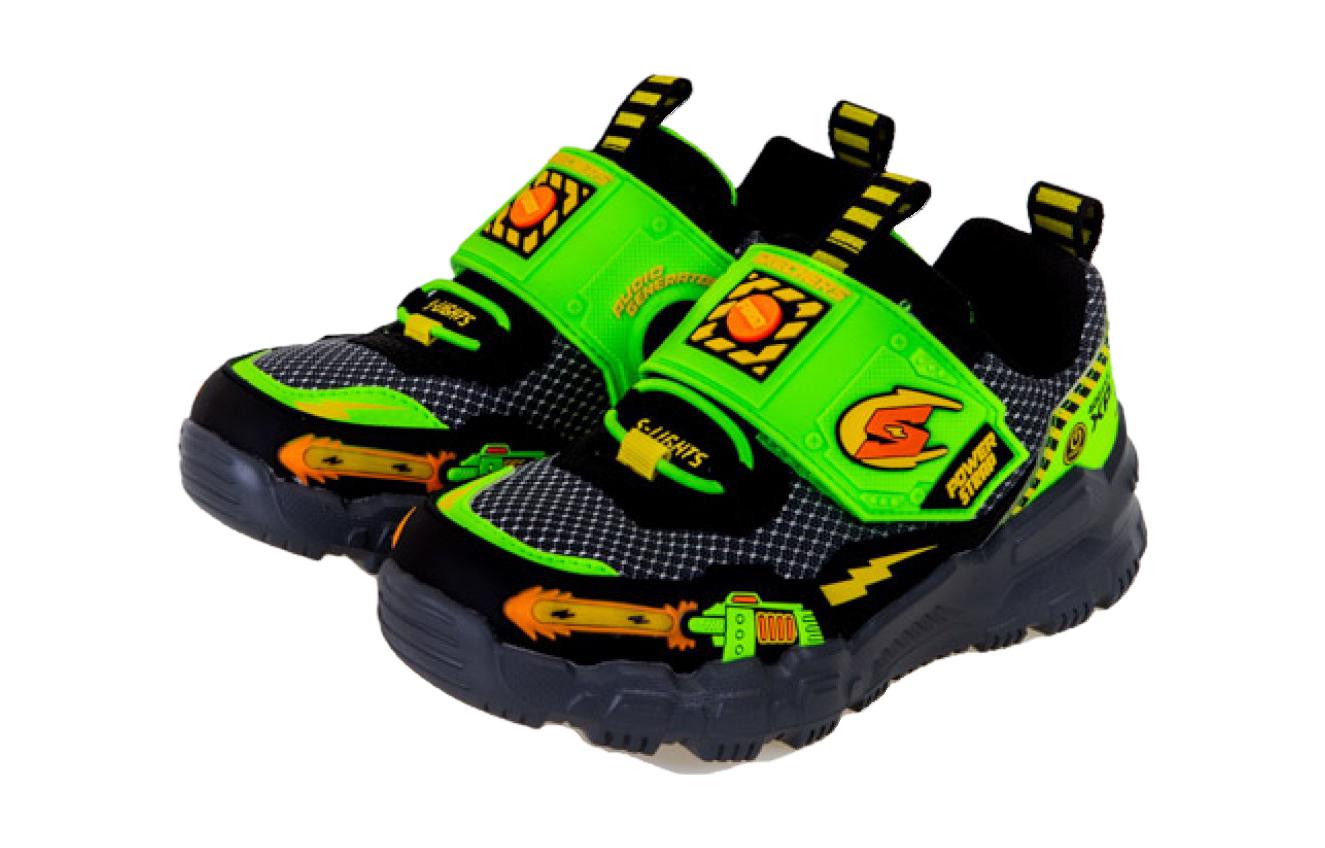 (GS) Skechers Adventure Track-Sound Blaster Sneaker 'Black Green' 400155-LBKLM