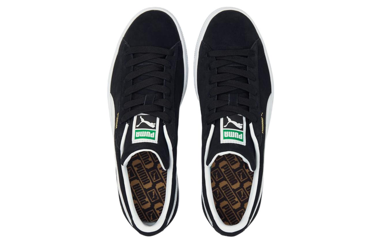 PUMA Suede Croc Casual Skateboarding Shoes Unisex Black White 387697-01