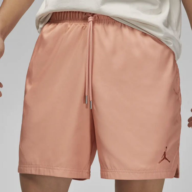 Men's Air Jordan Logo Printing Lacing Orange Pink Straight Shorts DM1373-824