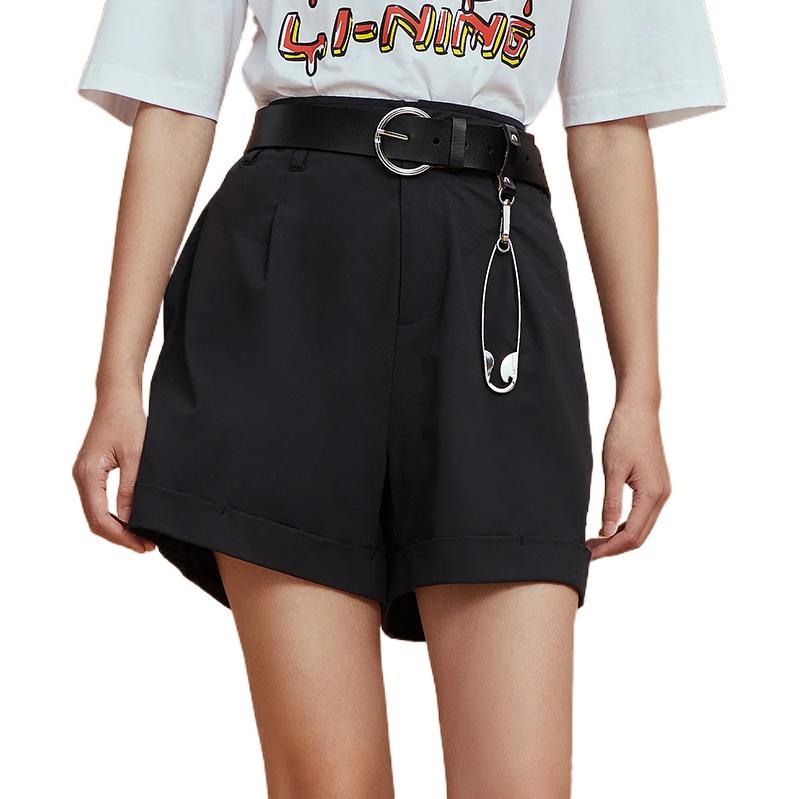 (WMNS) Li-Ning x Disney Graphic Shorts 'Black' AKSS120-2