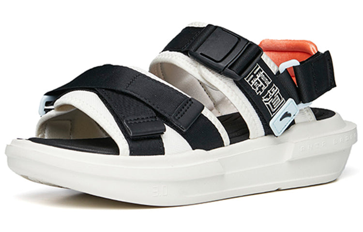 (WMNS) ANTA BaDao Sandals 'Black White Orange' 122238501-2