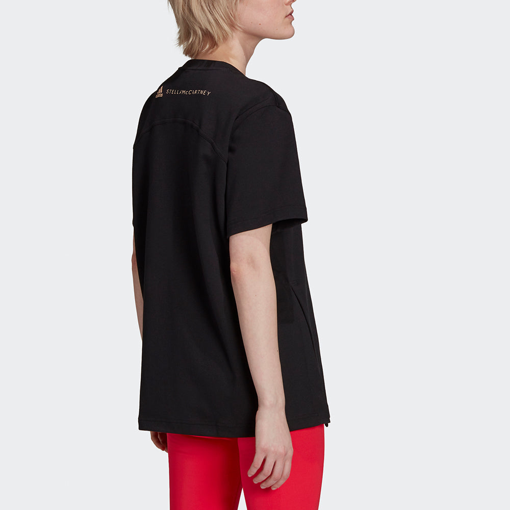 (WMNS) adidas Asmc C Tee Small Logo Sports Round Neck Short Sleeve Black GT9441