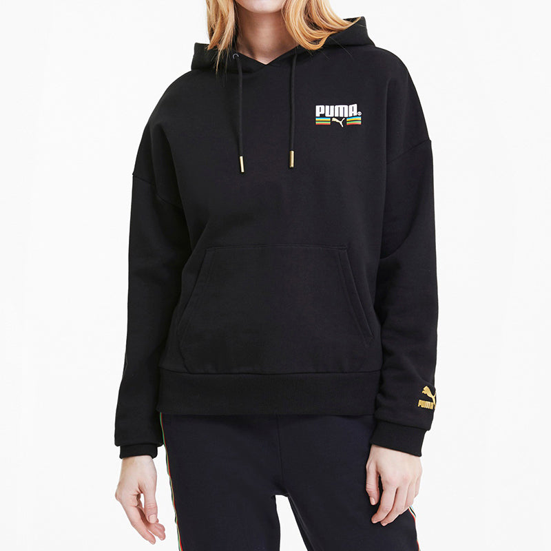 (WMNS) PUMA Tailored For Sport Hoodie 'Black White' 599056-51