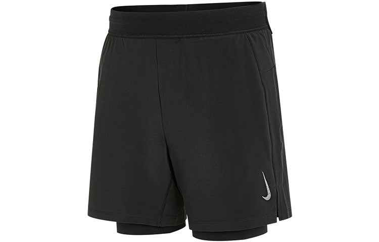 Men's Nike Yoga 2-in-1 Athleisure Casual Sports Woven Training Shorts Black DC5321-010