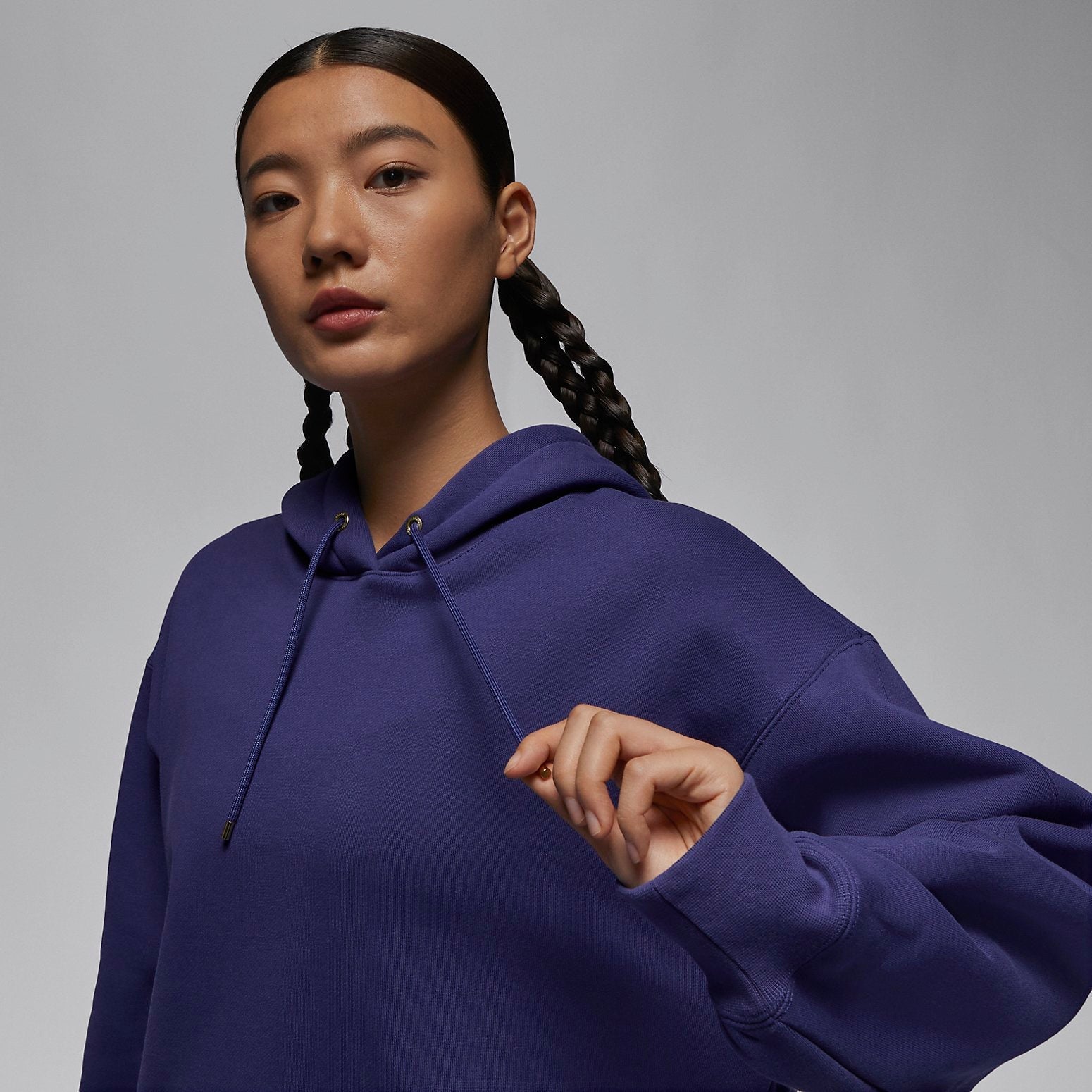 (WMNS) Air Jordan Flight Fleece Hoodie 'Purple' FB5111-502