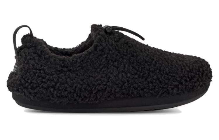 (WMNS) UGG Plushy Slipper 'Black' 1143952-BLK