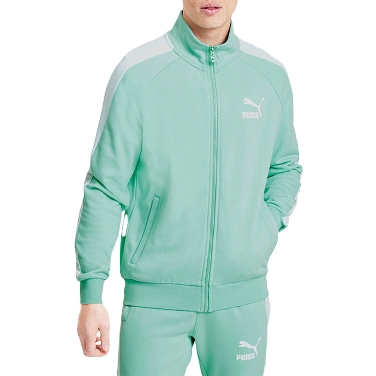 PUMA Iconic Minimalistic Casual Stand Collar Jacket Green 595976-32
