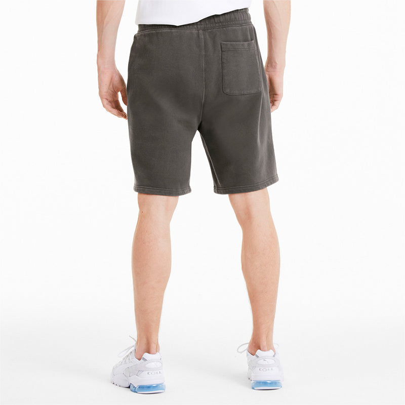 PUMA Solid Color Drawstring Casual Shorts Gray 598524-45