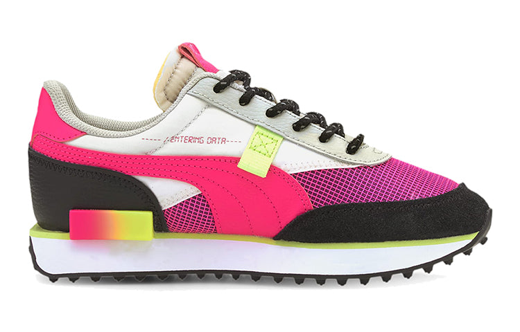 (GS) SEGA X PUMA Future Rider Low Running Shoes Black/White/Pink 373214-02