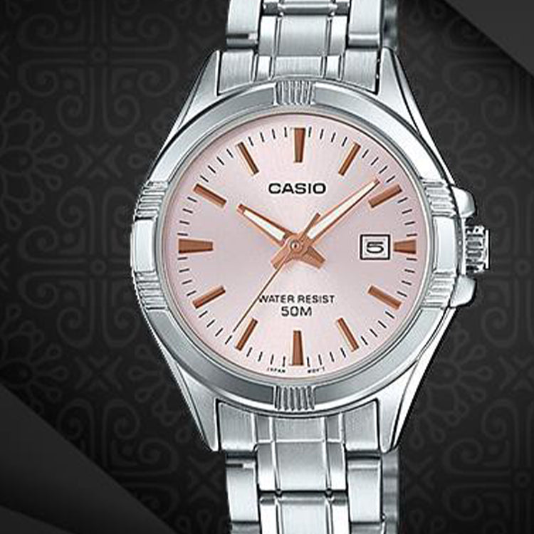 CASIO Waterproof Quartz Pink Analog LTP-1308D-4AV